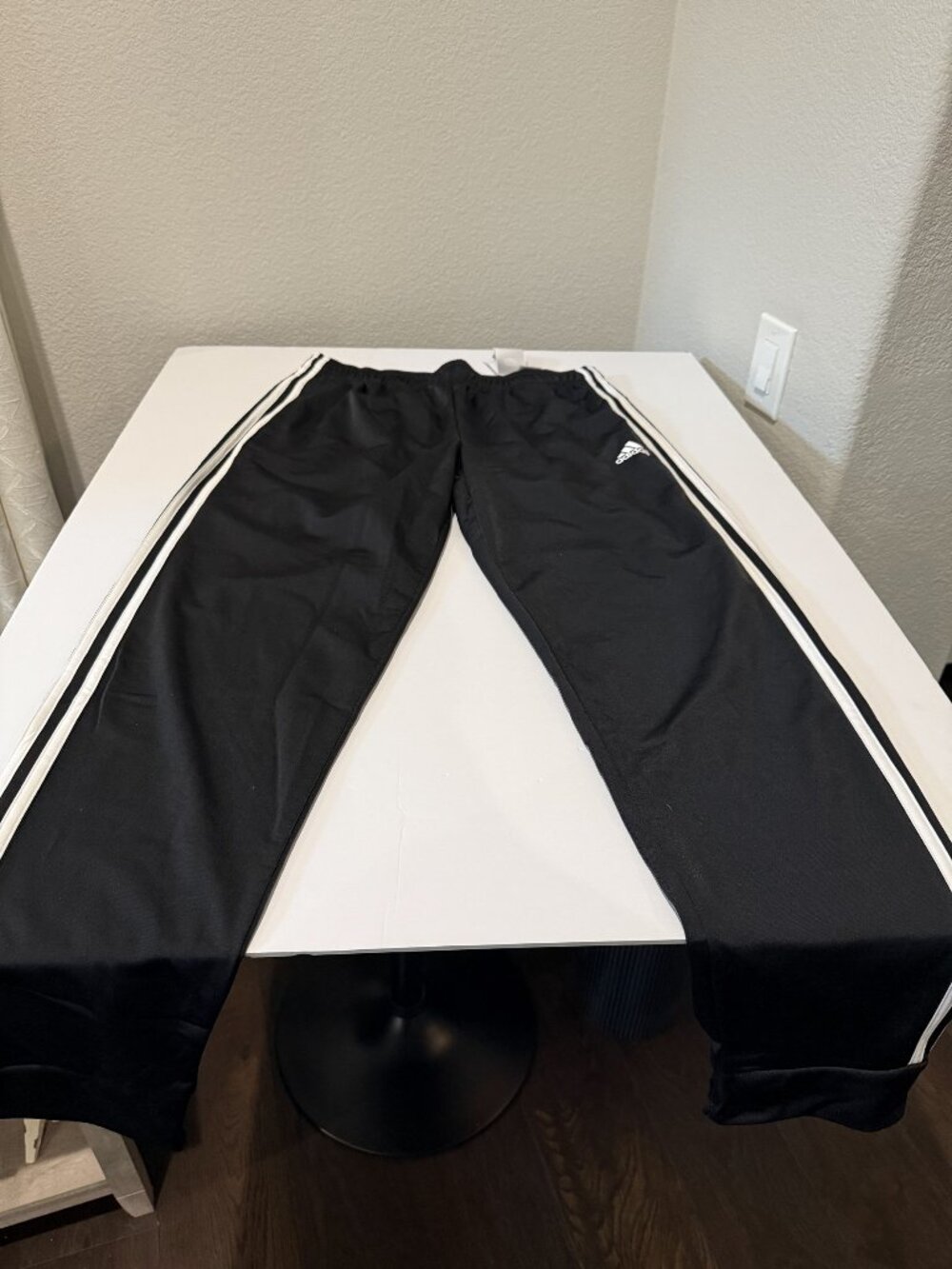 Adidas Essentials Tapered 3-Stripes Jogger Pants Black LT New